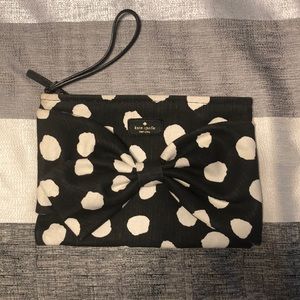 Kate Spade Canvas Clutch with Bow
